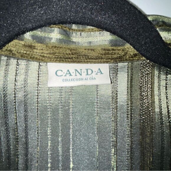 Canda C&A Button Front Ribbed Textured Blazer Jacket - Picture 2 of 6